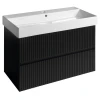 FILENA Vanity Unit 82x51,5x43cm, black matt strip - Črna - 82x51,5x43 cm - Sapho - FILENA - 24 - MDF/vener - 820 - 515 - 430 - 14