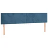 Vidaxl Posteljno vzglavje temno modra 160x5x78/88 cm žametna