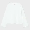 Cropp - Bluza z raglanskimi rokavi - bela