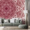 Tapeta rožnata rozeta - 245x165