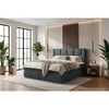 Boxxx POSTELJA Z VZMETNICO 180 cm x 200 cm , tekstil antracit