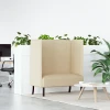 Sofa s visokim naslonom 101cm Krema tkanina