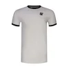 SikSilk Majica Stripe Ringer ecru/črna