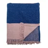 Modra/rožnata odeja 130x160 cm Cadeo – Bloomingville