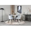 Venture Design Jedilna miza in stol komplet Plaza miza 100 cm stol 57x76,5x50 cm bela siva