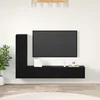 TV Kabinet za Zid Zidne 2 pcs Crni hrast Konstruirano drvo