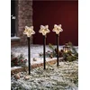 Sinsay - Set ubodnih LED baštenskih lampi sa motivom zvezdice 3 pack - crno