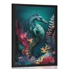 Plakat nadrealistični morski konjiček - 40x60 black
