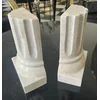 Casa Padrino luxury marble bookend set baroque columns cream H. 21 cm