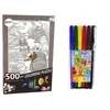 slomart LEAN TOYS Puzzle za barvanje 500 kosov Ribe v oceanu
