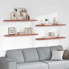Polica na zidu 4 pcs Crvena 120 x 23,5 x 4 cm Konstruirano drvo