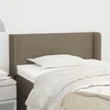 Vidaxl vidaXL Vzglavje postelje s krilci, sivo-rjavo, 103x16x78/88 cm, blago