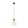 Luster na sajli KARO 1xE27/15W/230V zlatna/crna