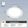 NVC LED Plafonjera, 6W, 9.5x3.6mm, Bela