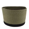 Tendance Pletena košara, 28x22.5 cm Khaki, Crna
