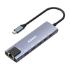 USB Hub Maiwo KH06RH USB 3.1 Tip-C 6 u 1 adapter USB3.0+HDMI+USB C PD+USB C DATA+RJ45