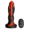 Creature Cocks Inferno Cock Vibrating Silicone Dildo Black-Red