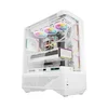 darkFlash Računalniško ohišje DARKFLASH DY460 + 4 ventilatorji ARGB (belo)
