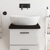 vidaXL Kopalniški pult temno siv 40x50x4 cm obdelan trden les