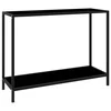 Konzolni stol crni 100 x 35 x 75 cm od kaljenog stakla