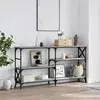 Konzolni stol siva boja hrasta 150x29x76,5 cm konstruirano drvo