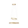 Brilliant Aurora LED obesek, zlata barva, O 30 cm, aluminij, CCT - Dnevna soba/jedilnica - Sodobni - zlata mat barva