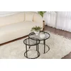 Hanah Home Klub sto-set Aurum, 42x39x42cm, 60x43x60cm, 2 komada, Crni