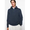 Trendyol Indigo Regular Fit Zippered Turtleneck Knitwear Sweater