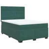 Vidaxl Box spring postelja z vzmetnico temno zelen 140x190 cm žamet