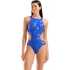 Arena performance one graphic swimsuit neon blue xxs - uk28