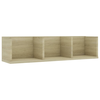Zidna polica za CD-ove boja hrasta 75x18x18cm konstruirano drvo