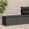 2-dijelni set vrtnih sofa s jastucima crni od poliratana bagrem