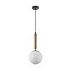 ITALUX PND-2324-1 GD+OPA - Luster na sajli RAVENA 1xE27/10W/230V crna/zlatna