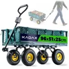 KADAX Vrtni voziček s ponjavo, samokolnica, velika prikolica za prevoz, nosilnost 300 kg