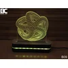 Black Cut 3D Lampa 3D Zvezda Toplo bela