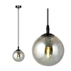 Luster na sajli COSMO 1xE14/10W/230V prečnik 14 cm crna/siva