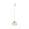 Luster na sajli CEED GOLD 1xE27/60W/230V, prečnik 17,5 cm, bela/zlatna
