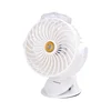 Aigostar - Punjivi stoni ventilator sa stezaljkom 2W/5V 2400mAh USB beo