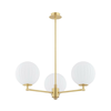 Argon 6307 - Luster na štangu PALOMA 3xE14/7W/230V zlatna/bela