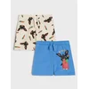Sinsay - Pamučni šorts sa Bing printom 2 pack - mid blue