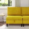 Sofa s pohranom Žuta Baršun