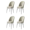Hanah Home Set 4 trpezarijske stolice Ritim Krem-Beli