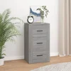 Komoda boja sivog hrasta 40 x 33 x 70 cm od konstruiranog drva