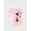 Sinsay - 2-pack pamučni rampers sa printom Minnie and Marie - pastelno roze