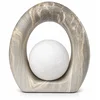Dekorativna stona lampa sa LED kuglom SV398, Siva