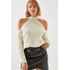 Bianco Lucci Womens Knitted Blouse