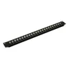 Patch panel 19, 1U, 24x F-type connectors - equipped, black