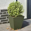 Vrtne sadilice 2 kom maslinastozelene 30x30x30 cm čelične