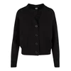 Womens ribbed cardigan with buttons black