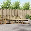 Set vanjskih sofa s jastukom 4 pcs Bijela i bež